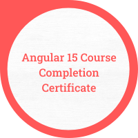 Angular 15 Course Completion Certificate